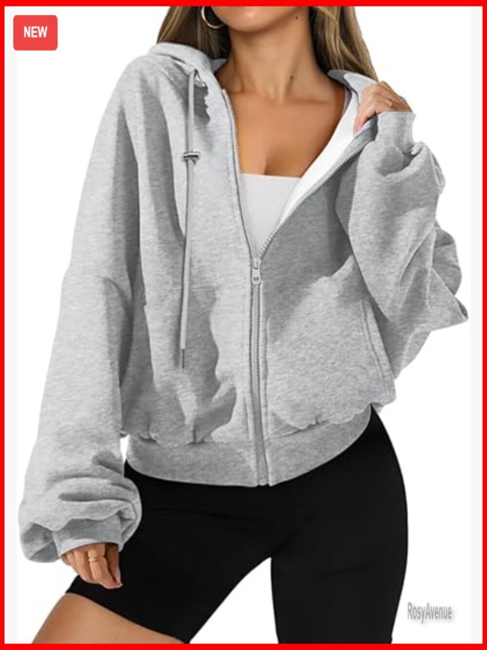 Oversized Zip Up Hoodie Fleece Workout Sweatshirt Fall 2025